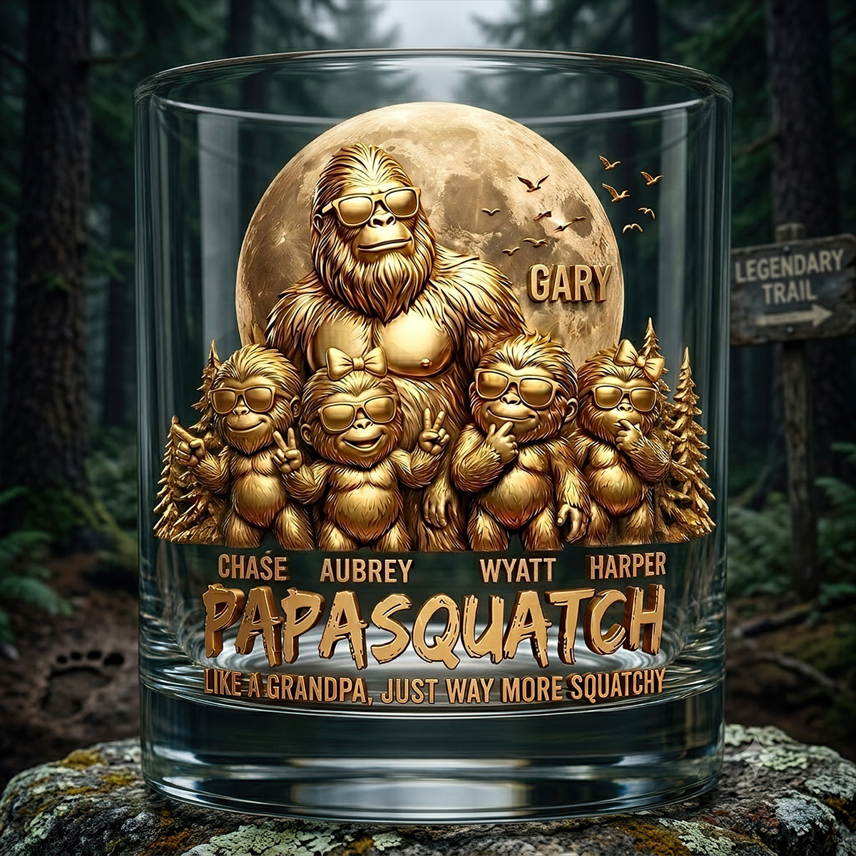 King Of The Forest Dad Round Glass, Personalized Gifts For Dad 03qhdt060626-Homacus