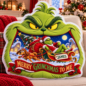 Furry Mischief Santa Christmas Custom Shaped Pillow - Personalized Christmas Gifts 01halu131026-Homacus