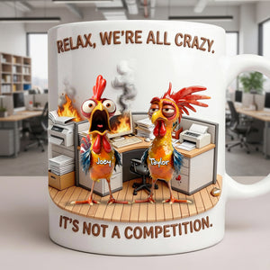 Fun Mad Rooster Office Worker Coffee Mug - Personalized Gifts For Coworker 02qhlu181225-Homacus