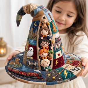 Miraculous Peeking Out Quilted Witch Hat, Personalized Gifts 04qhlu140826