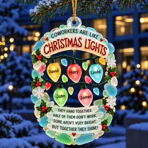 Coworker Christmas Light Ornament - Personalized Gifts For Coworker 04naqn091026-Homacus