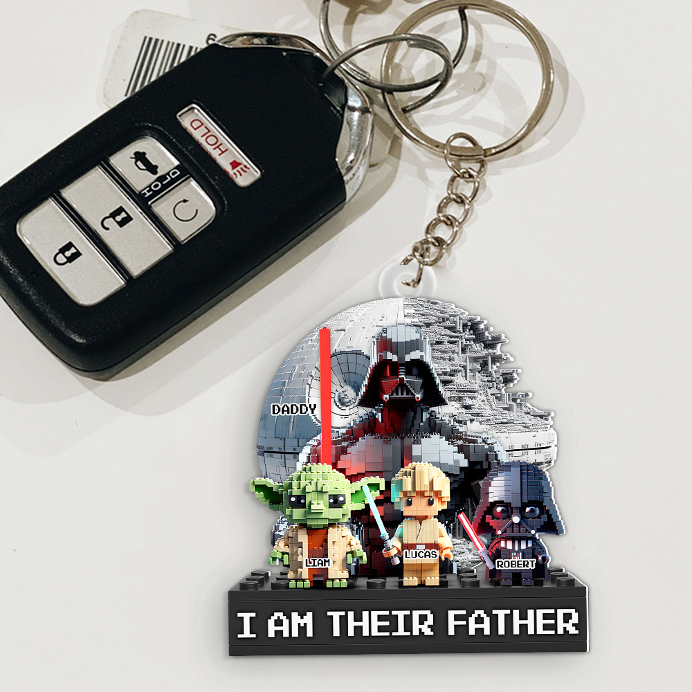 Galaxy Dad Keychain - Personalized Gifts For Dad 01OHPU230525-Homacus