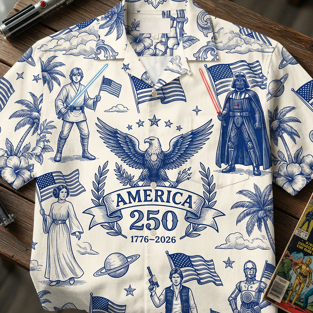 Proud American - Celebrated America 250th Anniversary Hawaiian Shirt - Gifts For Patriots 01nata010626