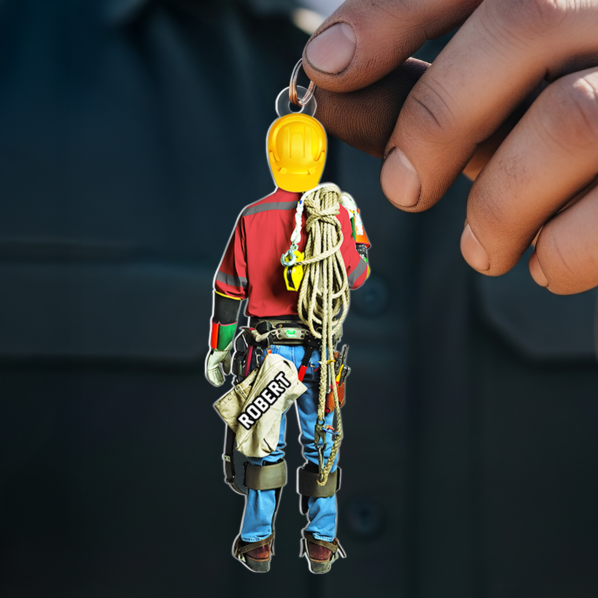 Lineman Keychain - Personalized Gifts For Lineman 07HUPU080725-Homacus