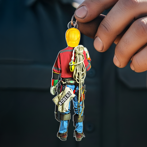 Lineman Keychain - Personalized Gifts For Lineman 07HUPU080725-Homacus