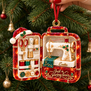 Christmas Sewing Case Acrylic Ornament - Personalized Gifts For Sewing Lovers 07todh121026-Homacus