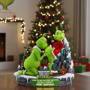 Funny Green Monsters Acrylic Plaque- Personalized Gifts for Couple 04ohlu110925-Homacus