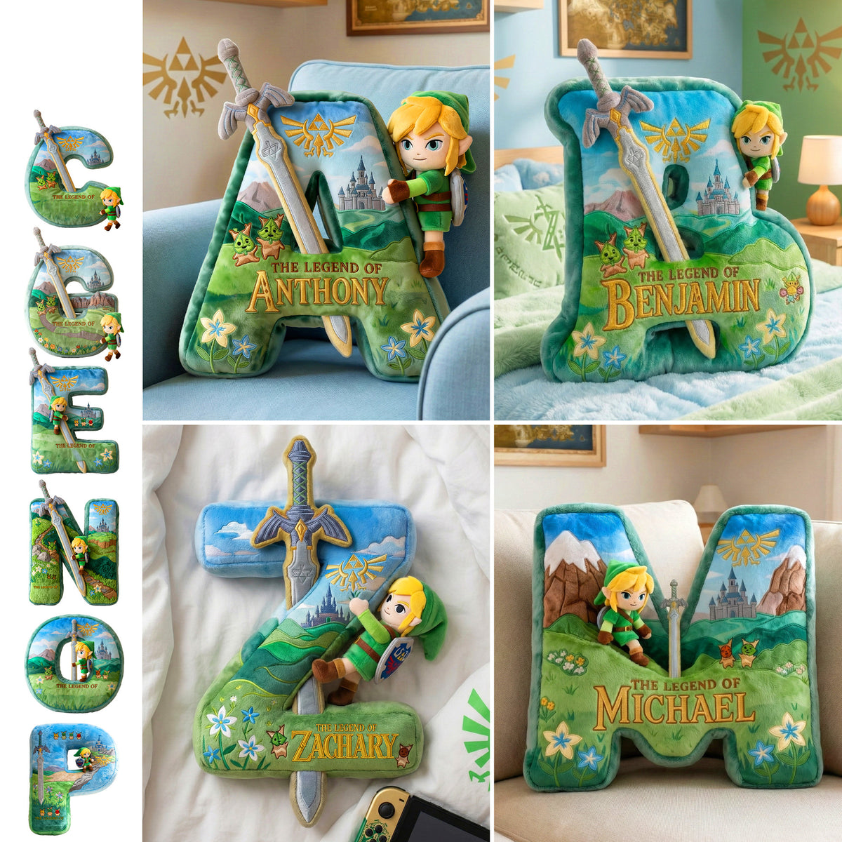 Fantasy Alphabet Pillow Personalized Gifts 03QHMG171225-Homacus