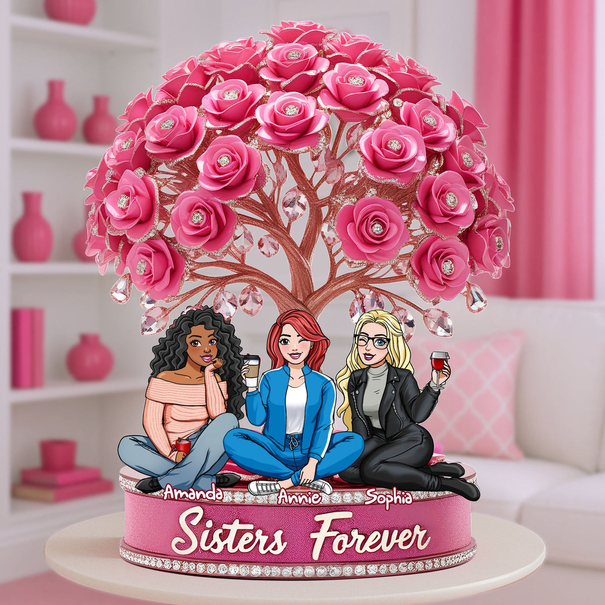 Sisters Forever Acrylic Plaque - Personalized Gift For Sister 01NALU200525-Homacus