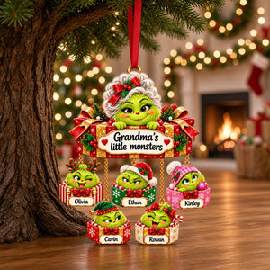 Grandma’s Little Monsters Acrylic Ornament - Personalized Gifts For Grandma 01TOTN201026-Homacus