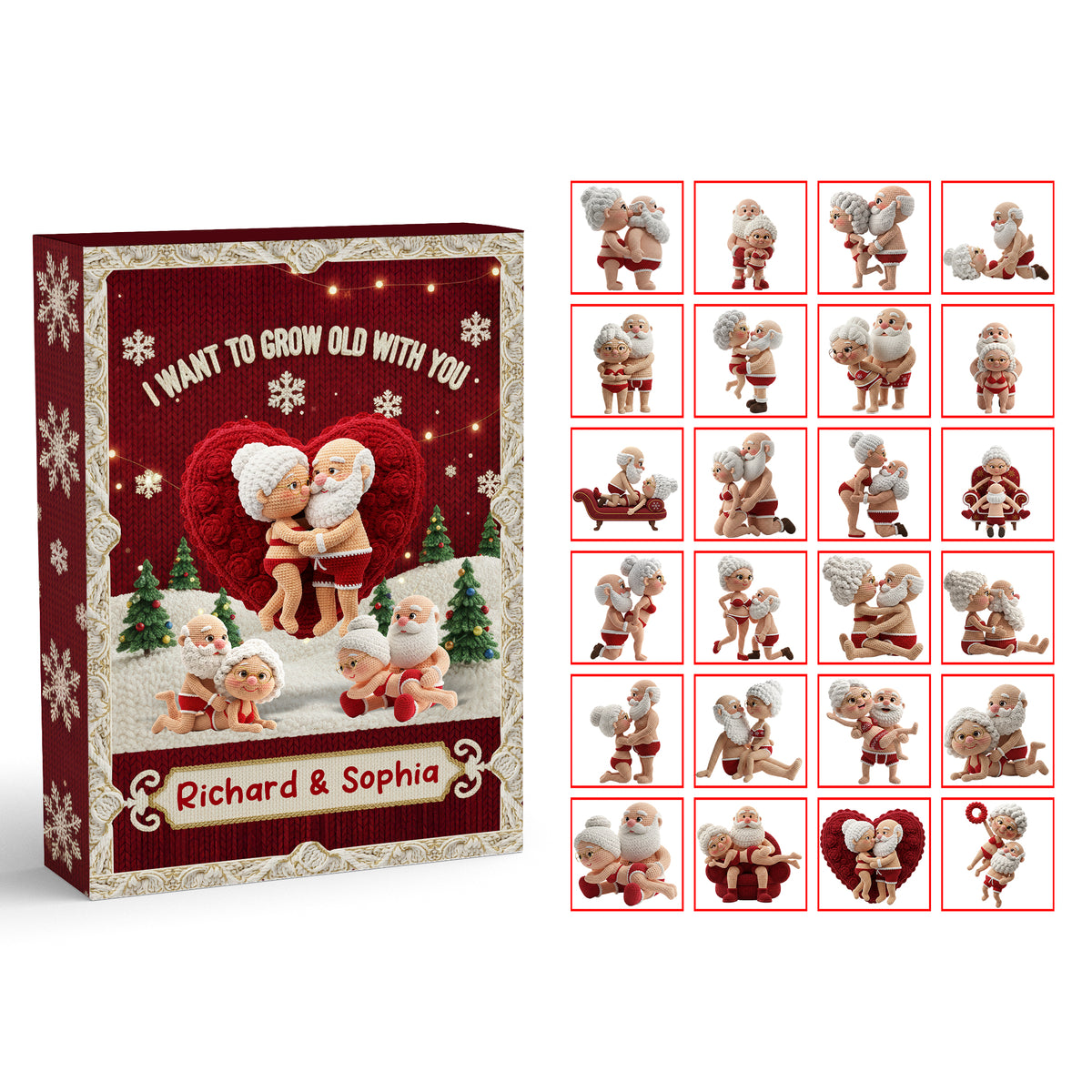 Naughty Couple Blind Box - Personalized Gifts For Old Couple Christmas Advent Calendar Blind Box 02OHQN211025-Homacus