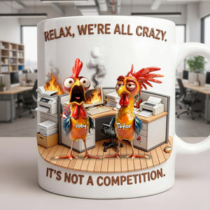 Fun Mad Rooster Office Worker Coffee Mug - Personalized Gifts For Coworker 02qhlu181225-Homacus