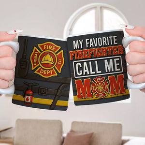 Firefighter Mom Coffee Mug - Personalized Gifts For Mom 06OHQN080425-Homacus