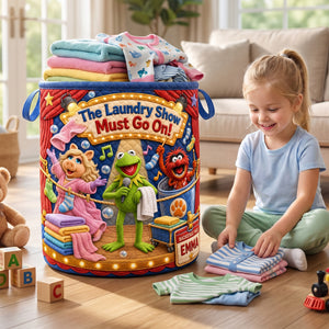 The Laundry Must Go On Quilted Laundry Basket - Personalized Gifts 03haqn180726-Homacus