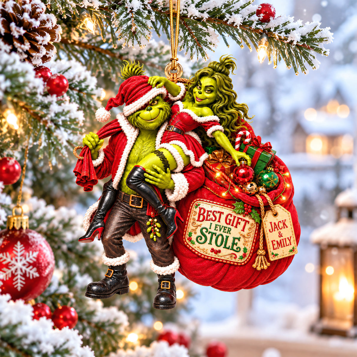 Funny Stolen Gift Christmas Ornament - Personalized Gift For Couples 08HAQN150926-Homacus