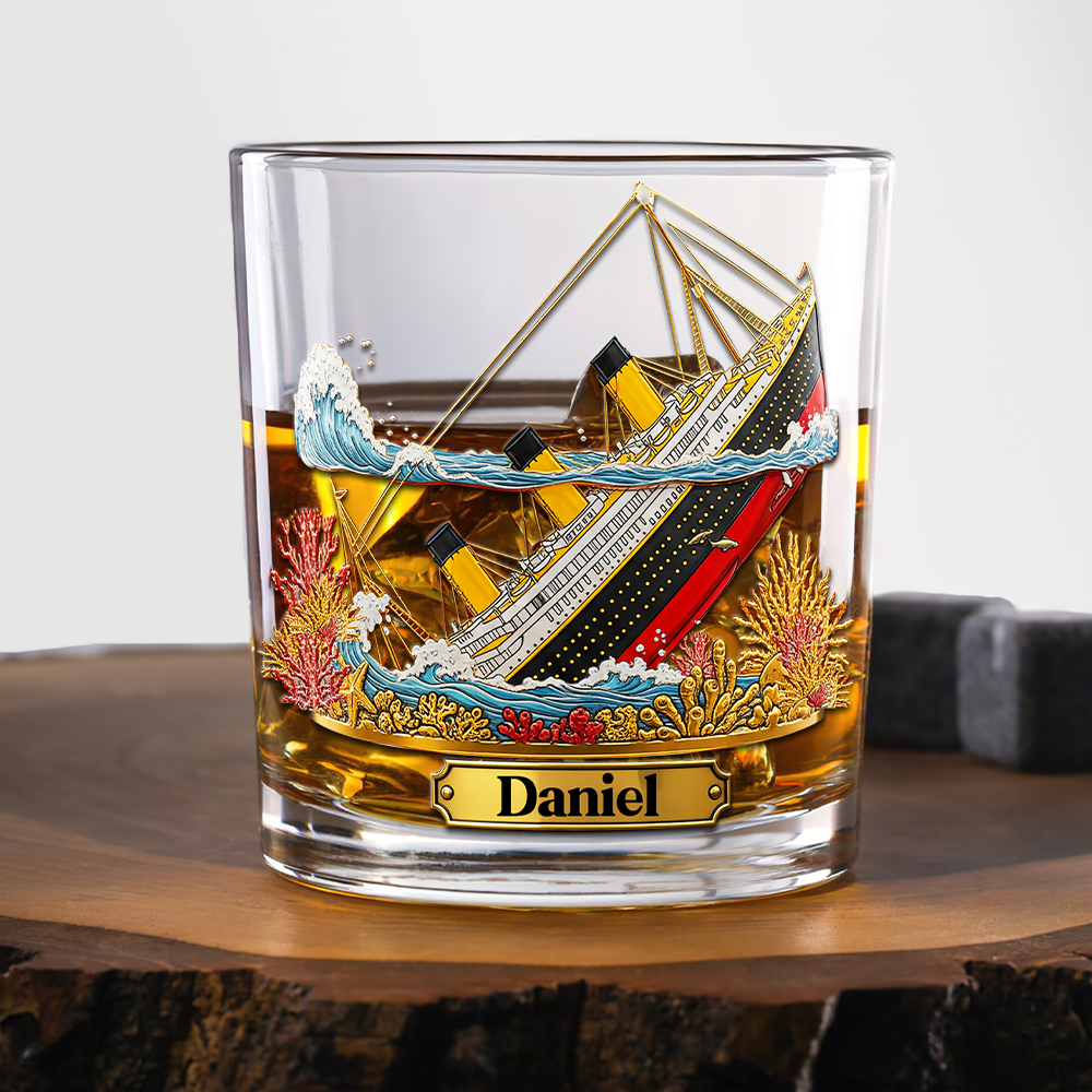 Legendary Ocean Voyage Whiskey Glass - Personalized Gifts For Boat Lovers 01HYLU140825-Homacus