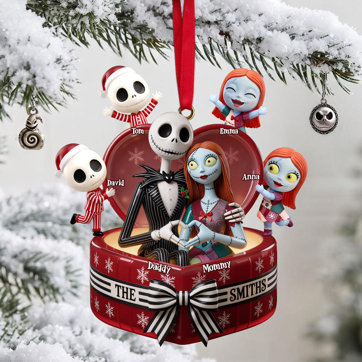 Spooky Family Christmas Ornament - Personalized Gifts For Family 02palu010926-Homacus