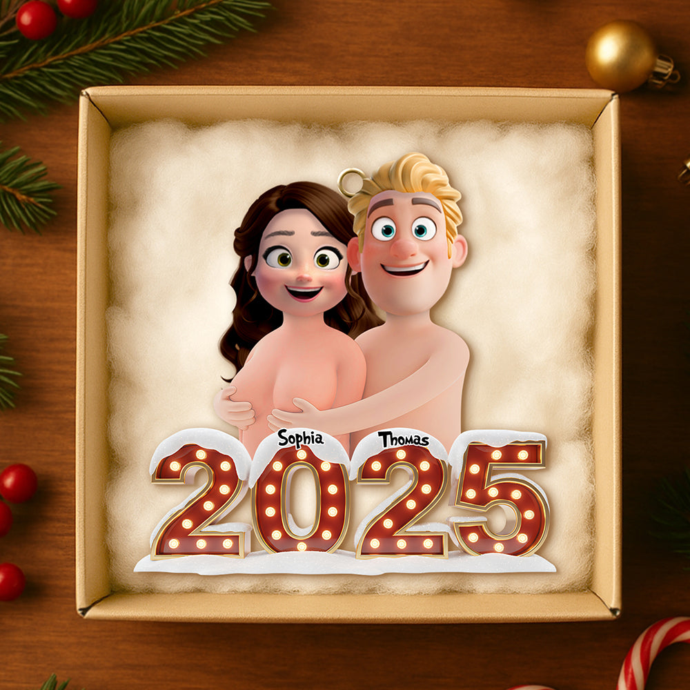 Naughty Couple Ornament Personalized Christmas Gifts 06OHDT151125-Homacus