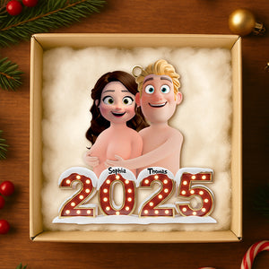Naughty Couple Ornament Personalized Christmas Gifts 06OHDT151125-Homacus