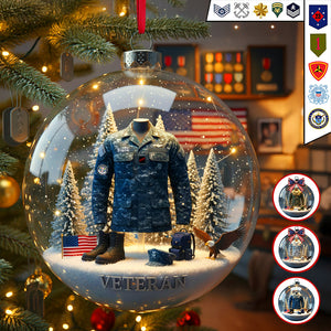Veteran Ornament - Personalized Gifts For Veteran Christmas Ornament 02TGMG300925-Homacus