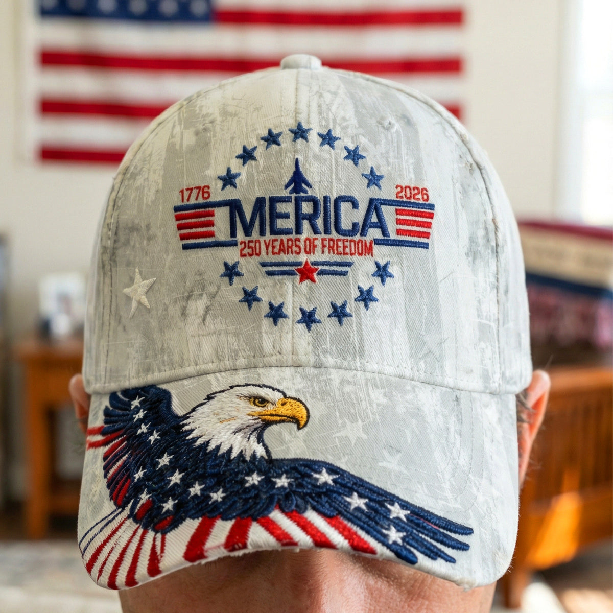 Proud American Eagle Classic Cap, Personalized Gifts For Patriots 01qhqn230226-Homacus