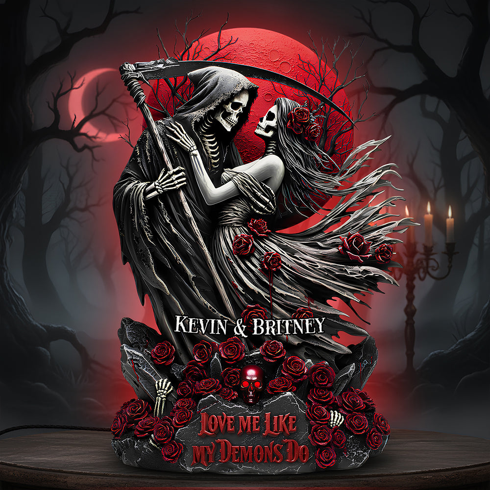 Skeleton Couple Acrylic Light Box - Personalized Gifts For Couples 05hudt091225-Homacus