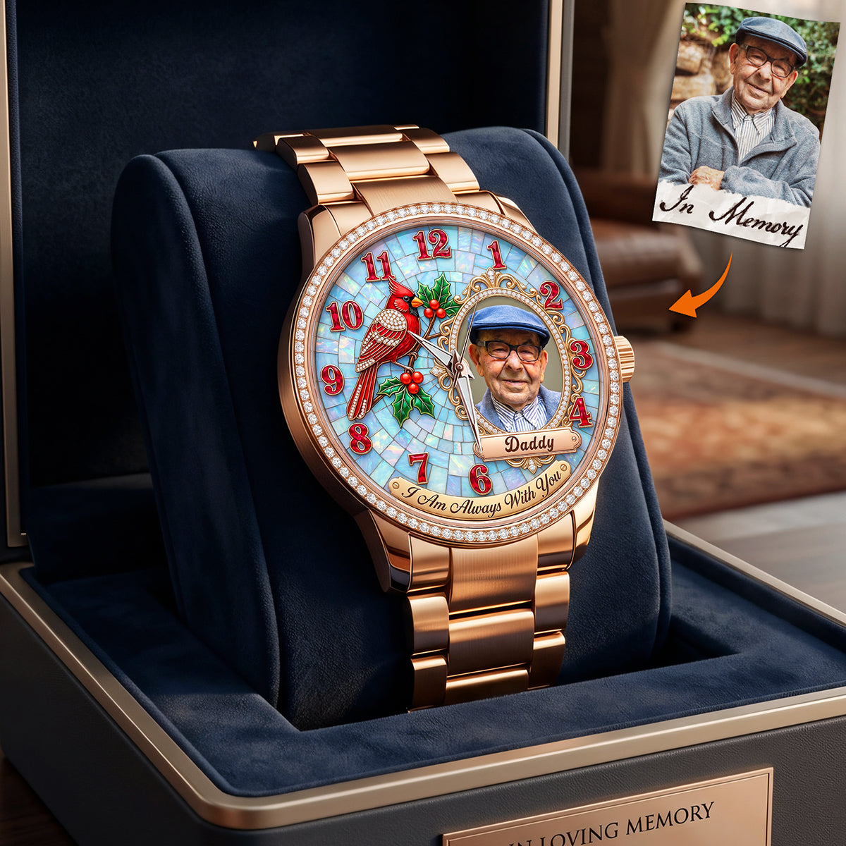 Always By Your Side Mesh Strap Quartz - Custom Photo Gifts To Remember Loved One 01huta270526-Homacus