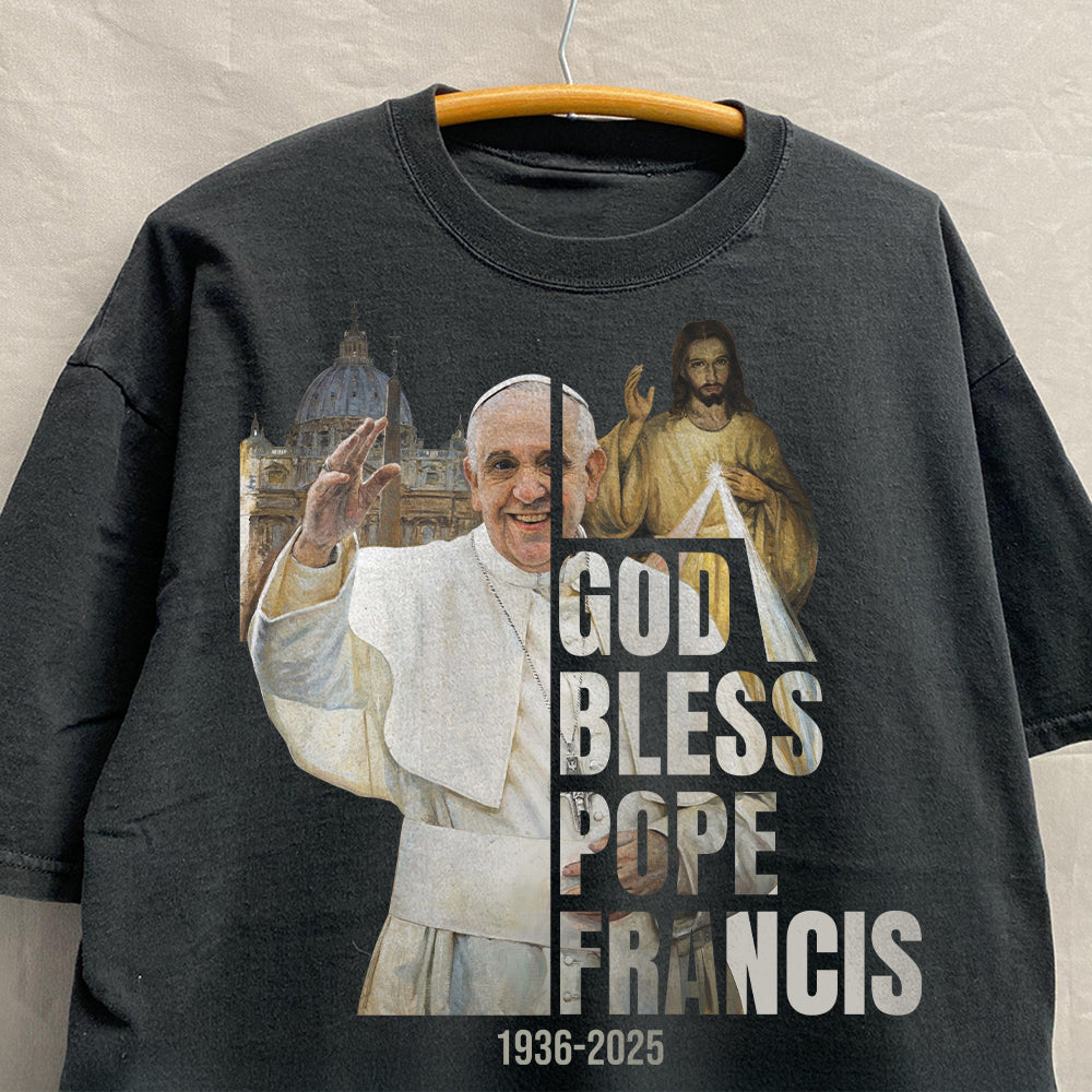 God Bless Pope Francis Shirt 04HUDT230425-Homacus