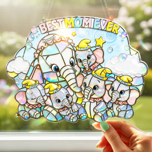 Best Mom Ever Suncatcher Ornament - Personalized Gifts For Mom 01huta240226-Homacus