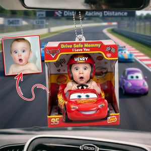 Drive Safe Mommy Car Car Ornament - Custom Photo Gifts For Mom Car Ornament 02NALU250326-Homacus