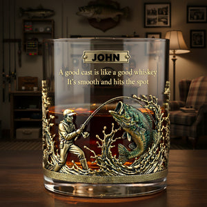 Fishing Time Drinking Glass - Personalized Gifts For Fishing Lovers 08hylu051225-Homacus