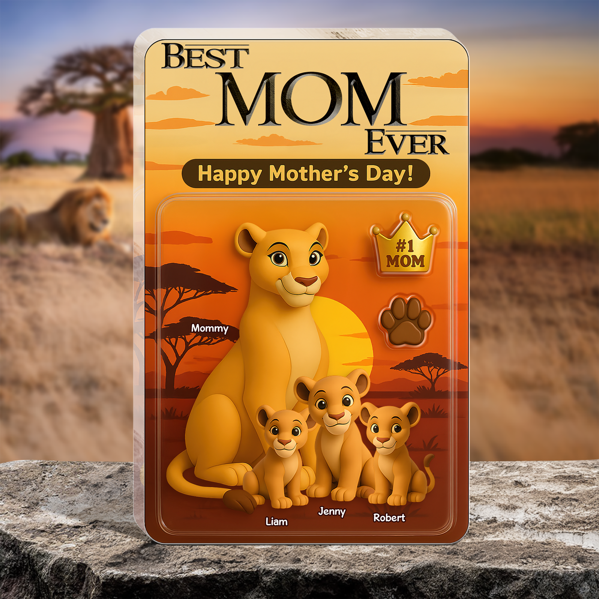 Best Lion Mom Ever Acrylic Plaque - Personalized Gifts For Mother 02NAPU280425-Homacus