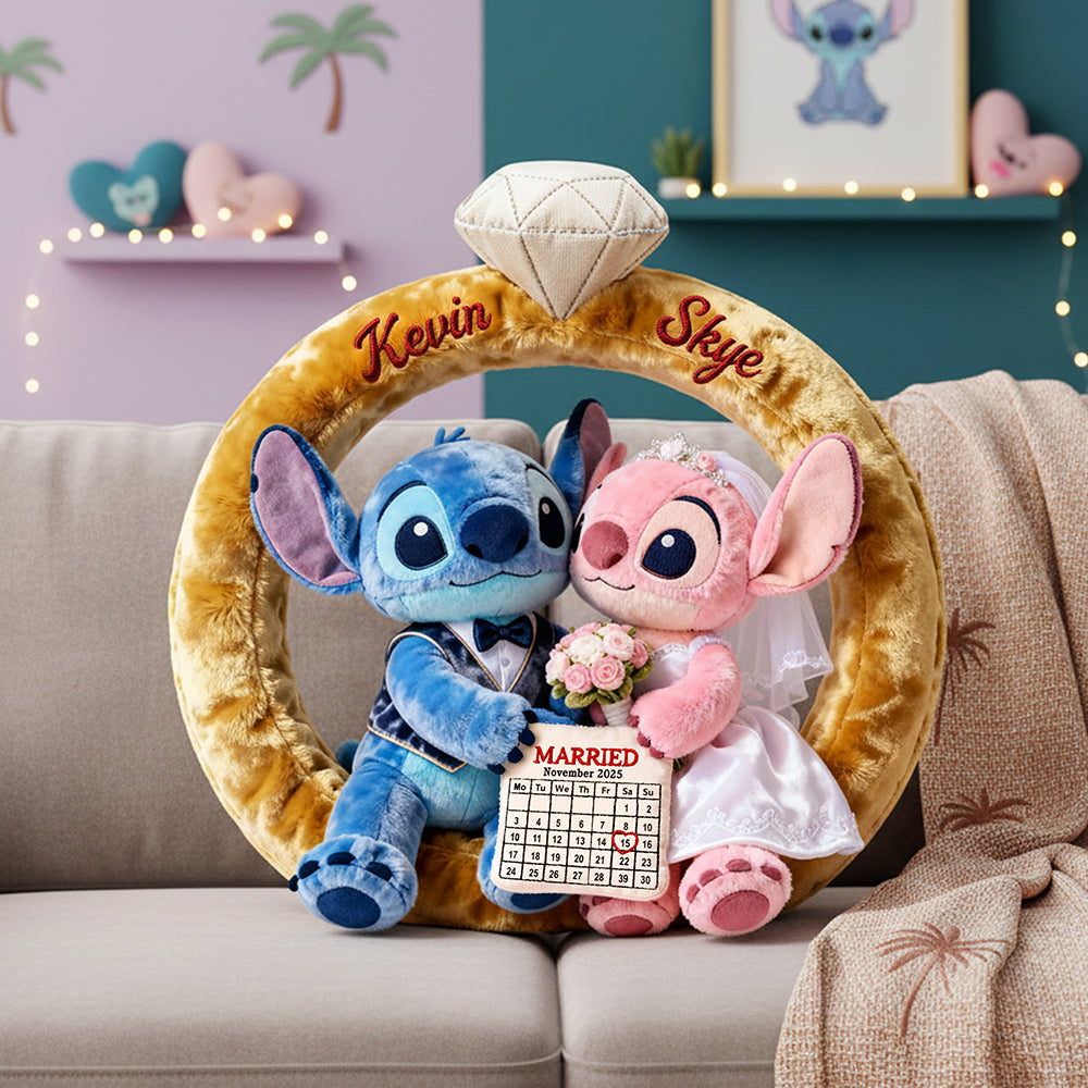 Couple Ring Anniversary Pillow - Personalized Gifts For Couple 02ohta111225-Homacus