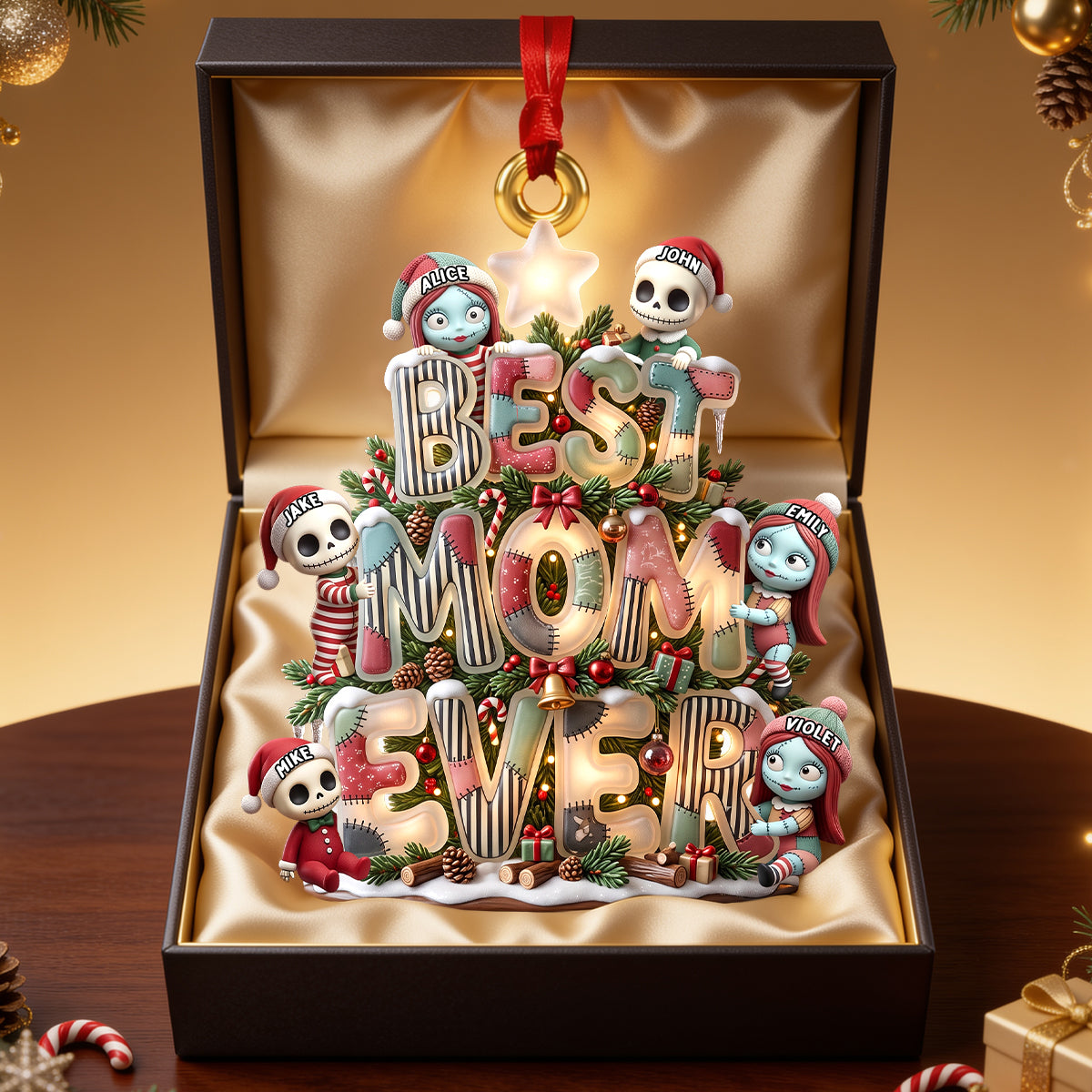 Little Spooky Christmas Crew Ornament - Personalized Gifts For Parents 052PADH190826