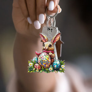Personalized Gifts For Easter's Day Keychain 04xqqn180125 Rabbit Eggs-Homacus