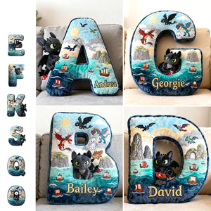 Fantasy World Alphabet Initial Letter Shaped Pillow - Personalized Gifts For Kids & Cuteness Lovers 01qhmg101225-Homacus