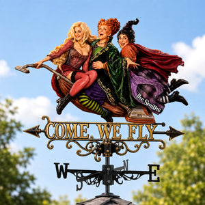 Follow The Goofy Witches Weather Vane, Personalized Gifts For Witch Lovers 06qhdh270826