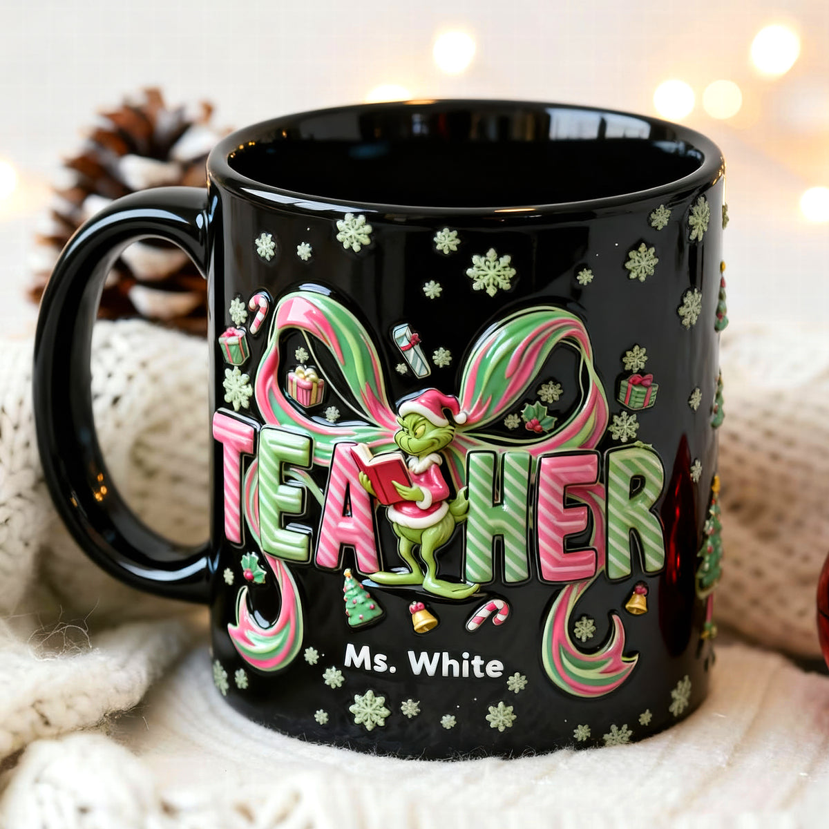 Preppy Coquette Teacher Mug - Personalized Gifts For Teachers 06qhqn201125-Homacus