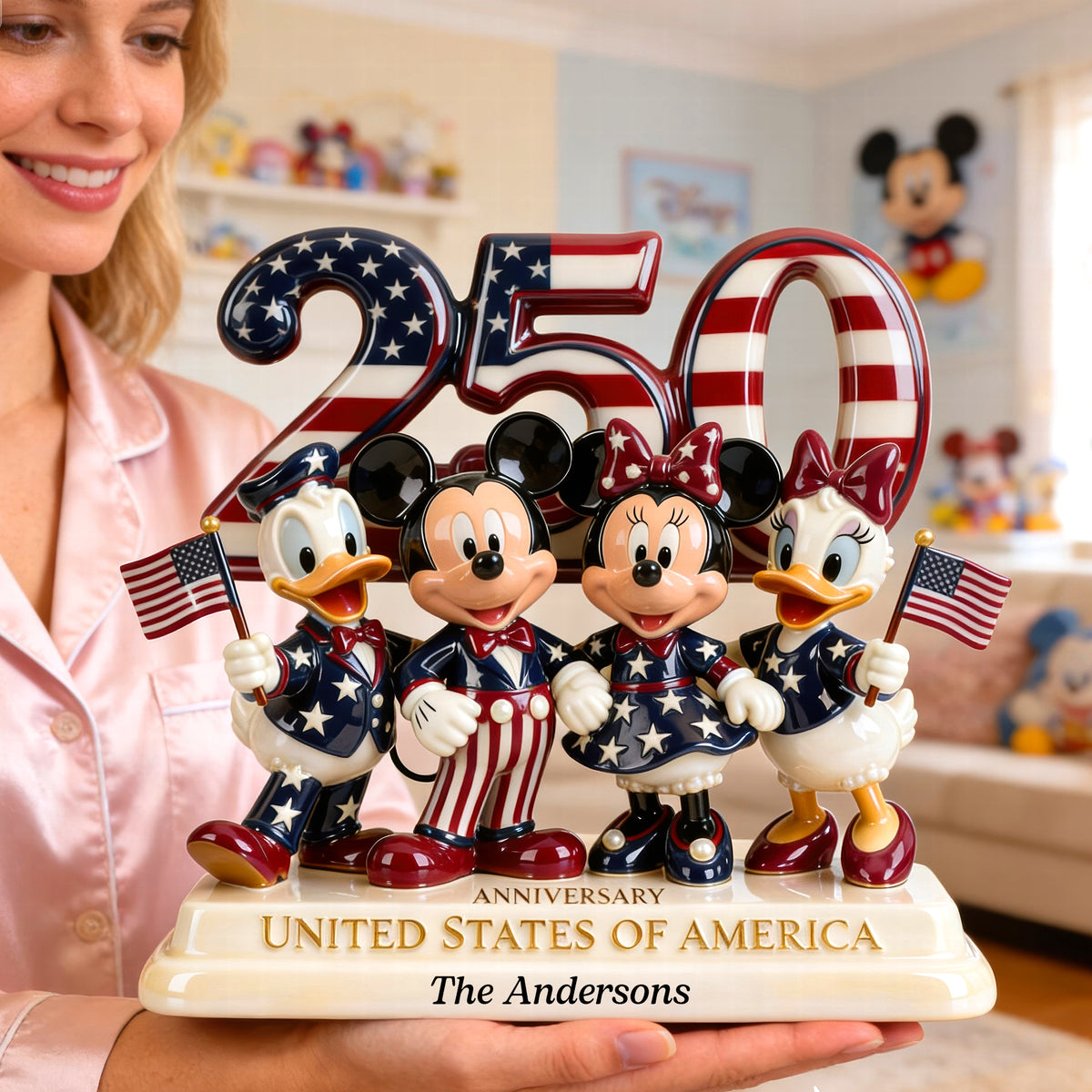 250th Anniversary Patriotic Family Acrylic Plaque - Personalized Gifts For Family 01PGQN100226-Homacus