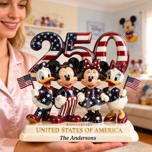 250th Anniversary Patriotic Family Acrylic Plaque - Personalized Gifts For Family 01PGQN100226-Homacus