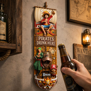 Sea Adventure Wooden Wall Hanging Bottle Opener - Personalized Gifts For Anime Lovers 03tydh180726-Homacus