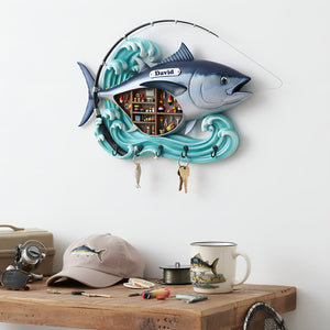 Fishing Gear Corner Key Hanger - Personalized Gift For Fishing Lovers 03KILU101225-Homacus