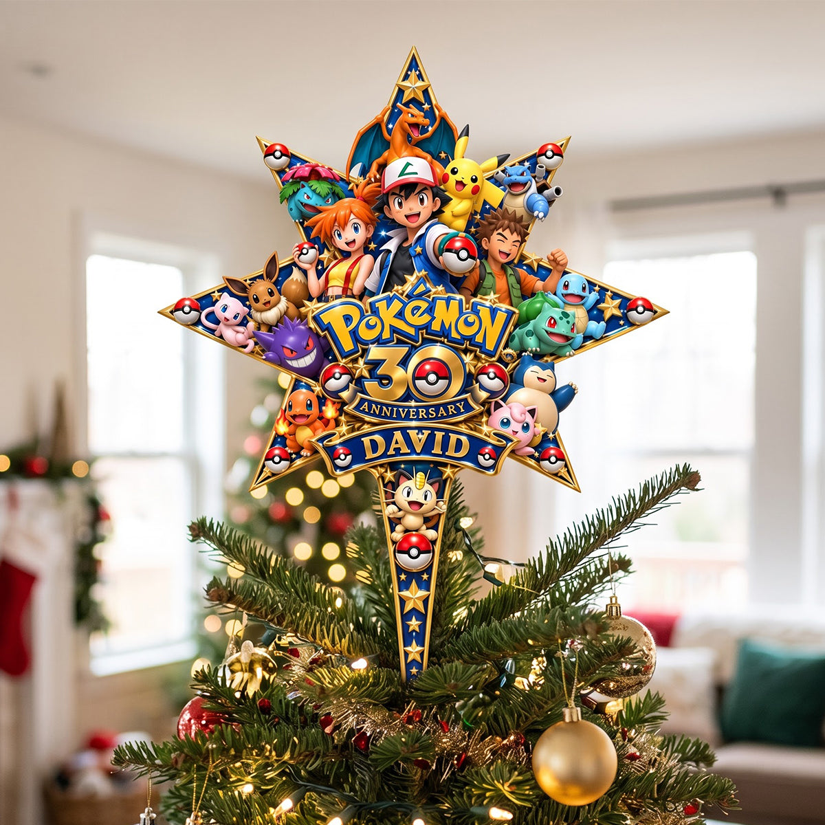 Pocket Creature Acrylic Christmas Tree Topper - Personalized Christmas Gifts 01OHTN121026-Homacus