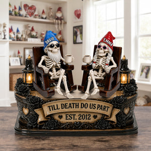 Couple Gnome Skeleton Acrylic Plaque - Personalized Gifts For Couple 05ohlu180826-Homacus