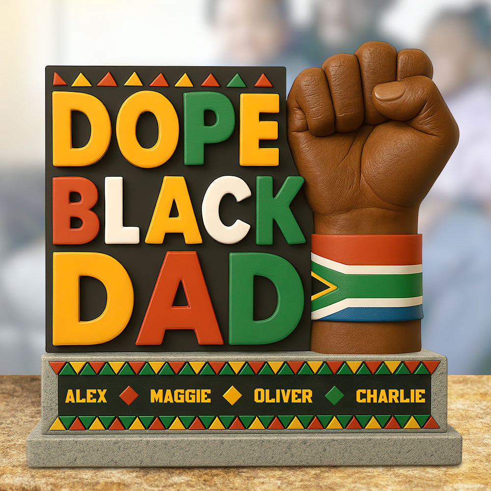 Black Dad Acrylic Plaque - Personalized Gifts For Dad 01HUDT010525-Homacus