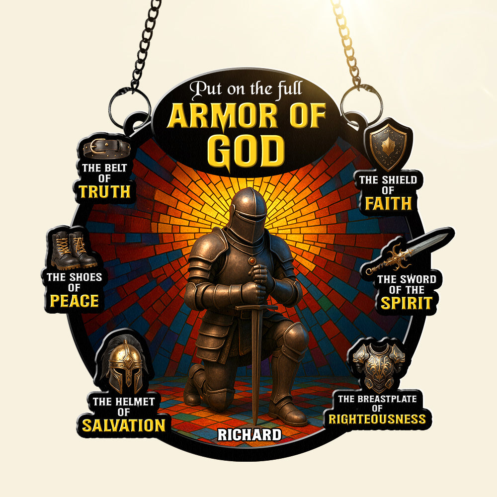 Armor Of God Suncatcher Ornament - Personalized Gifts For Christian 04toqn210725-Homacus