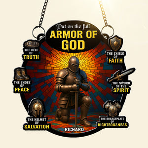 Armor Of God Suncatcher Ornament - Personalized Gifts For Christian 04toqn210725-Homacus