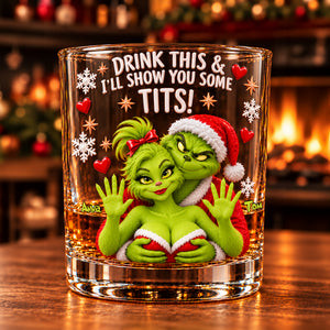 Naughty Couple Round Glass - Personalized Gifts For Christmas Couple 03NALU151026-Homacus