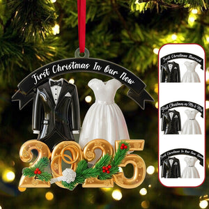 Christmas Couple Acrylic Ornament - Personalized Gift For Couple 03TGMG090825-Homacus