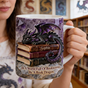 Book Dragon Coffee Mug - Personalized Gifts For Book Lovers 02naqn140126-Homacus